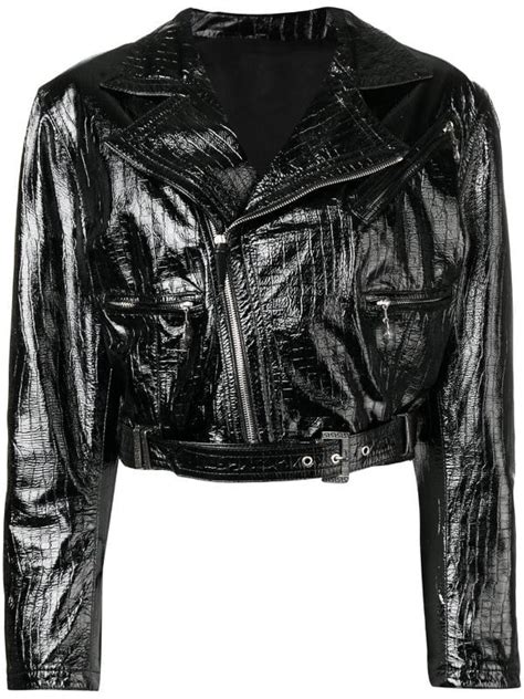 versace leather jacket|vintage versace leather jacket.